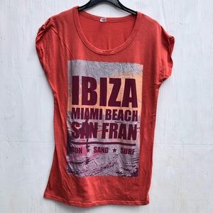 Ibiza Miami Beach San Fran Sun Sand Surf T-shirt